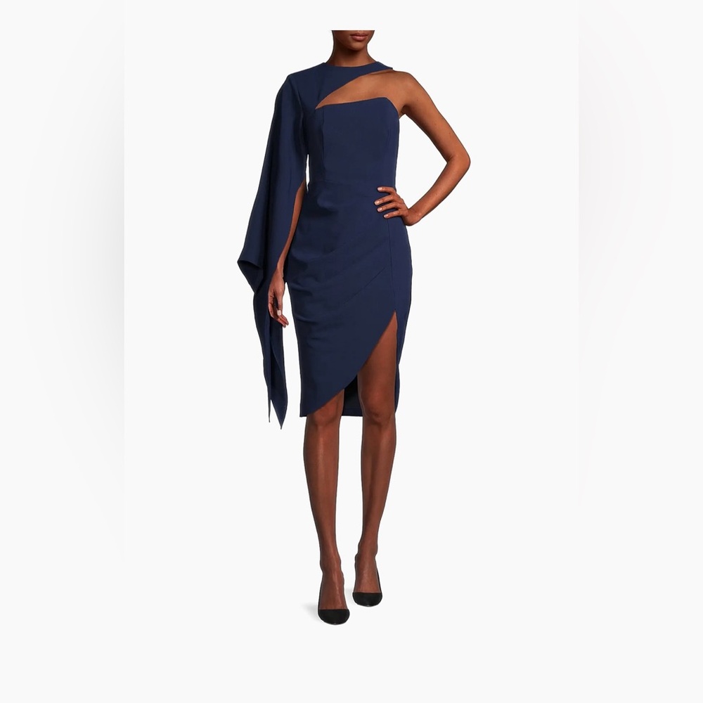 NWT Lavish Alice Gianna Cape-Sleeve Mini-Dress